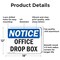 Signmission Office Drop Box, 18 in W x Rectangle, Aluminum OS-2PACK-NS-A-1218-L-16935 - alternate 2